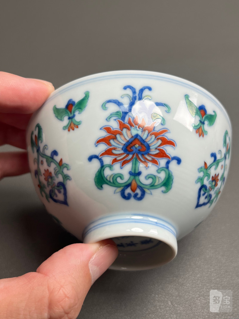 清雍正  斗彩宝相花纹茶圆 - 图7